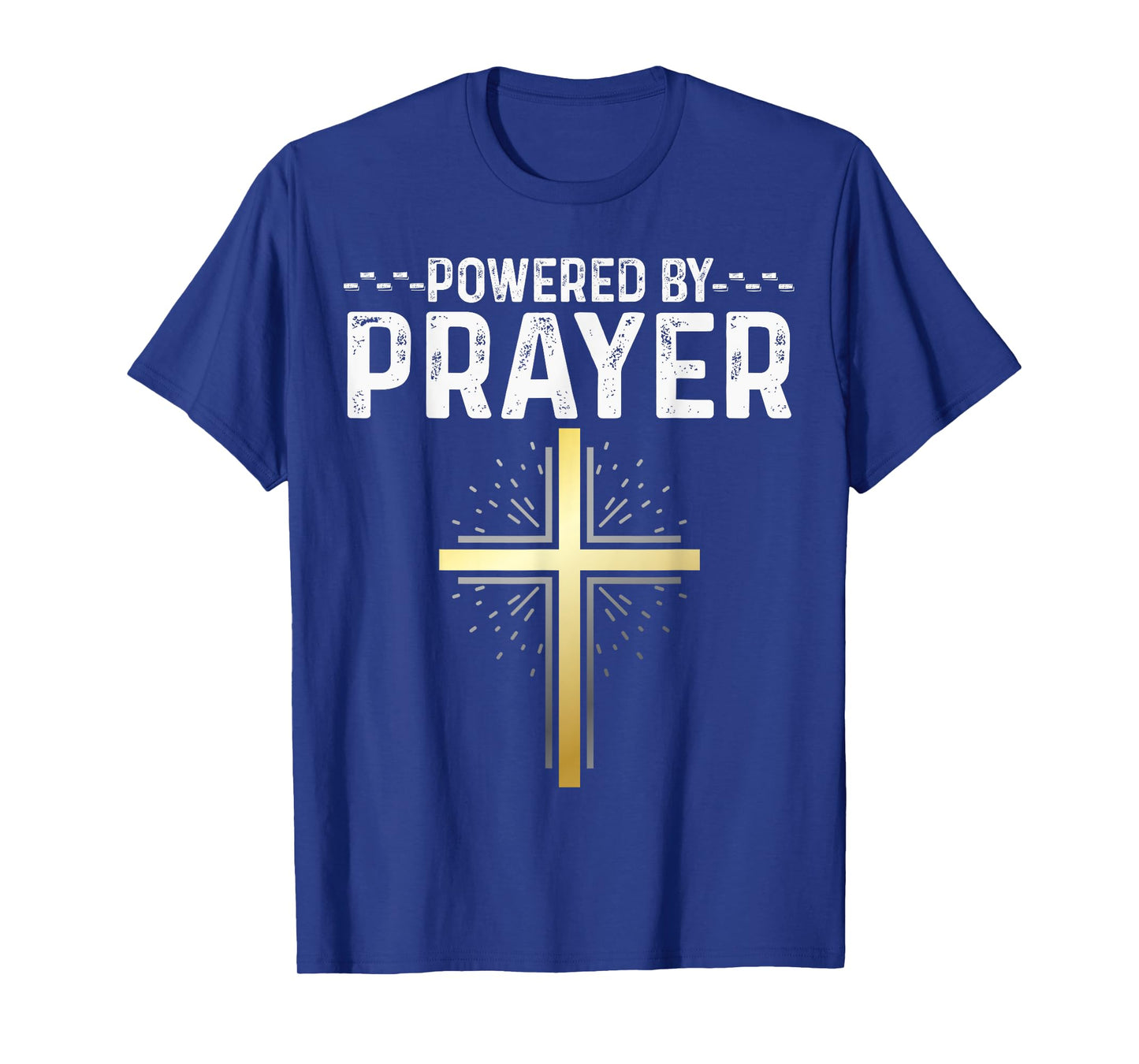 Powered By Prayer Christian Cross Religious graphic T-Shirt