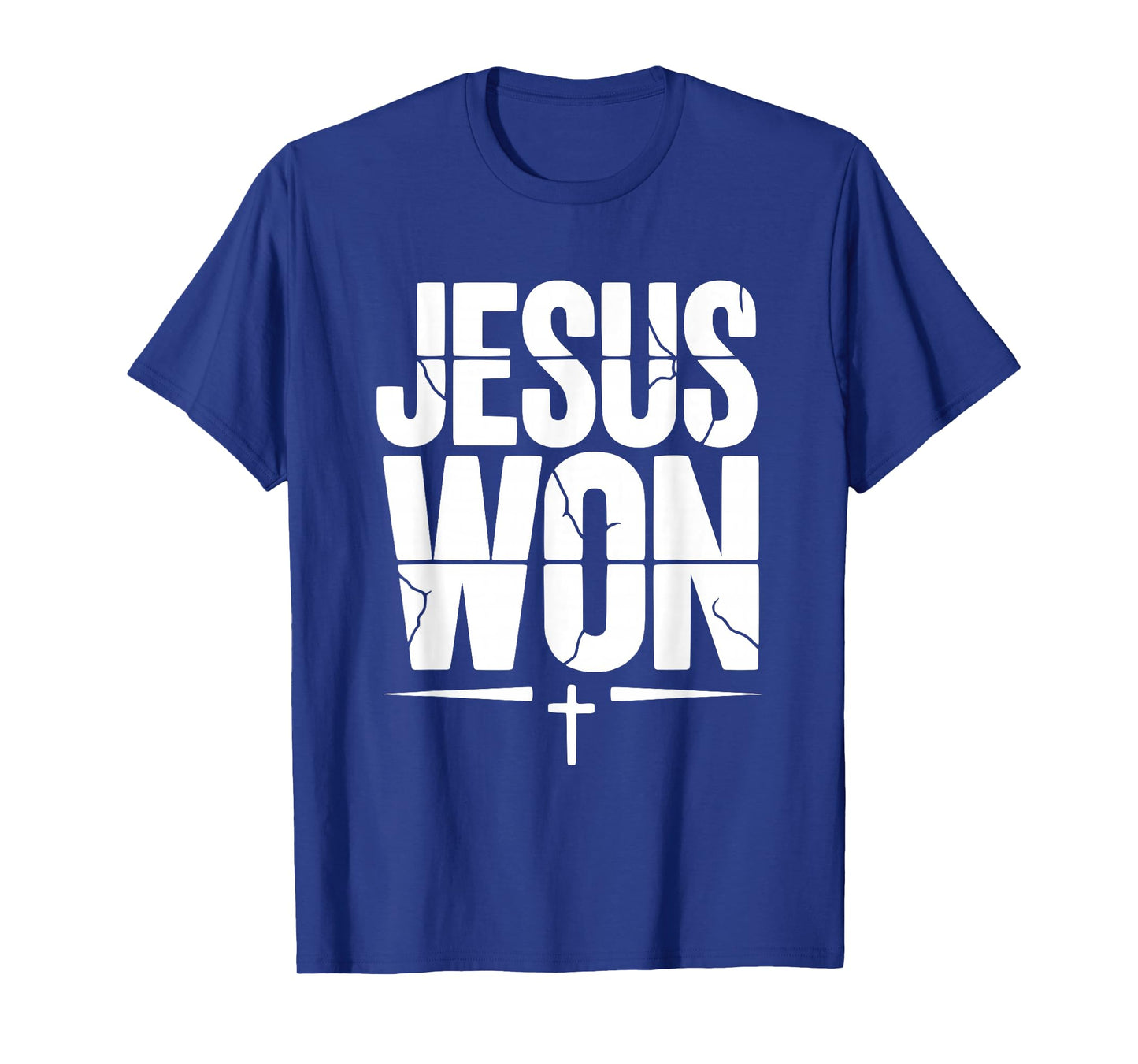 Jesus Won Victory Cross Faith Christian Belief T-Shirt
