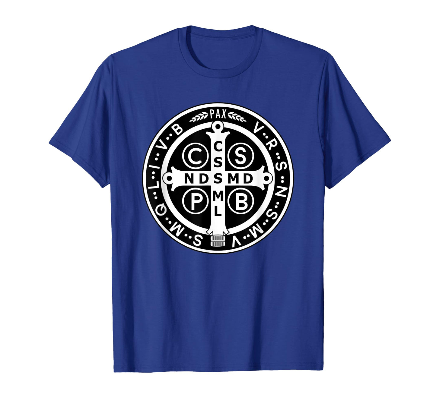 Funny Cross Saint Benedict Medal Black White T-Shirt