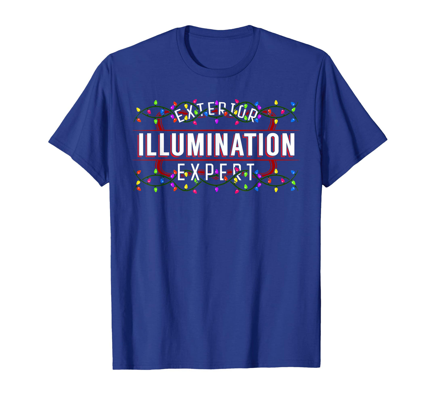 Cute Christmas Tees Exterior Illumination Expert Unisex-Adults & Kids Christmas T-Shirt Black Small