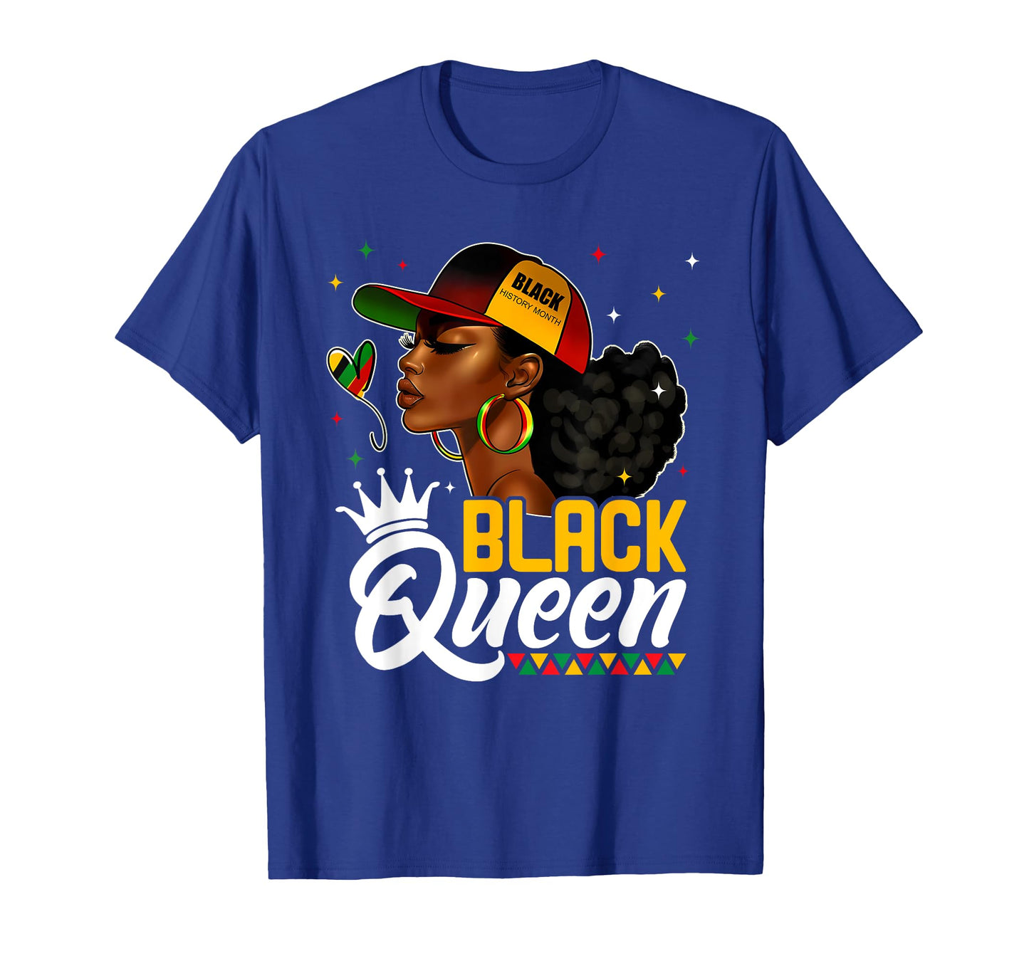 Black History Month Black Queen In Hat Melanin Girl Women T-Shirt