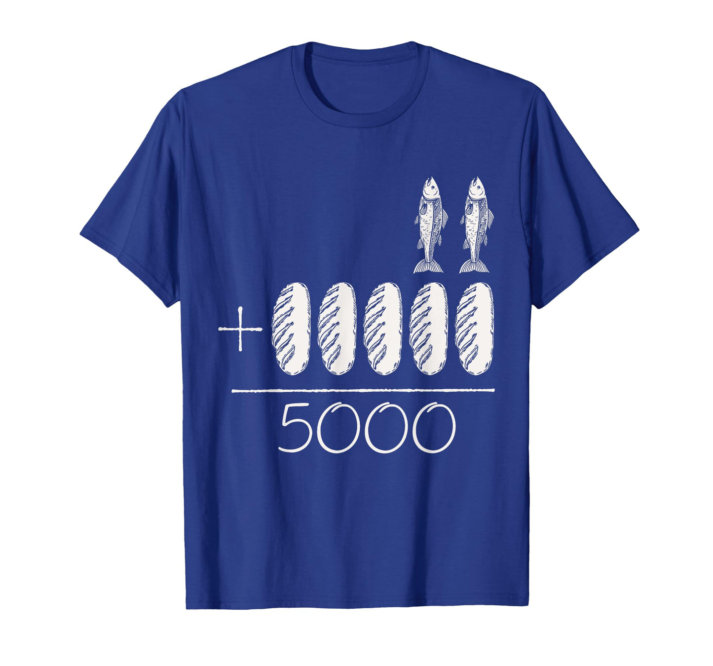 2 Fishes 5 Breads Jesus Feeds The 5000 Christian T-Shirt