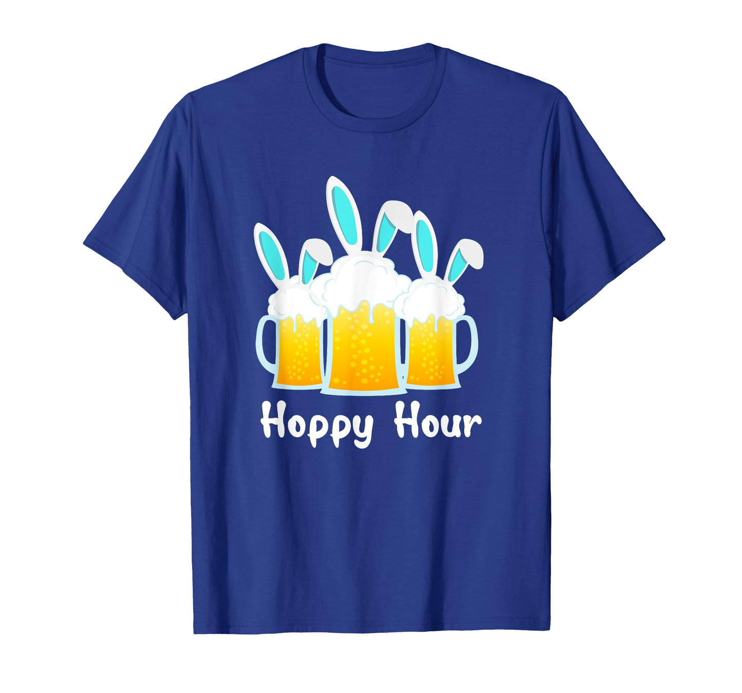 Punny Easter Shirt Happy Bunny Beer Drinking Top Men Women T-Shirt