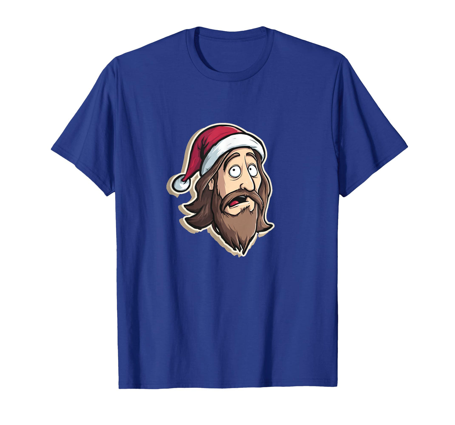 Cool Jesus Emblem in Christmas Look T-Shirt