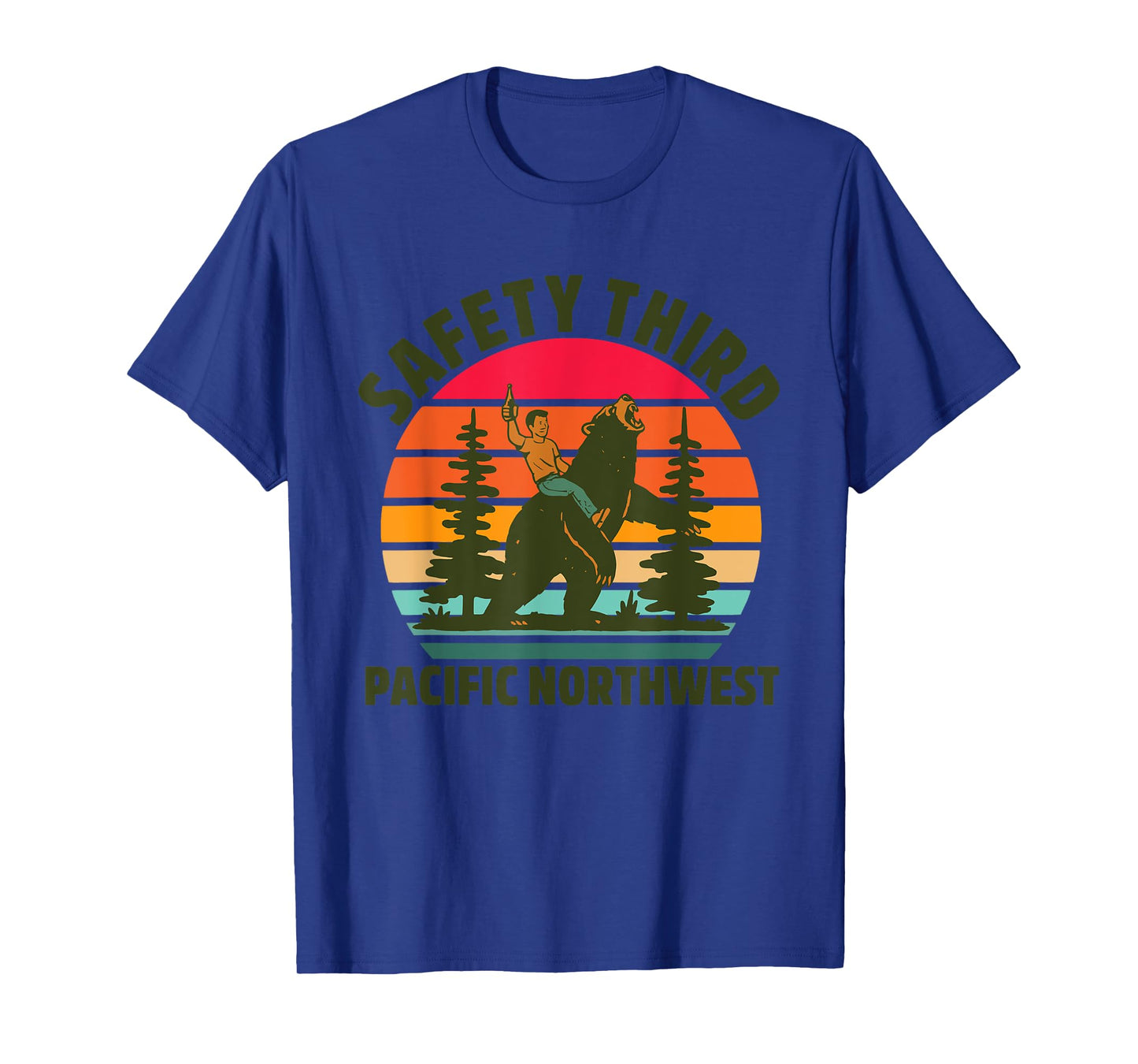 Safety Third Pacific Northwest Vintage Design T-Shirt