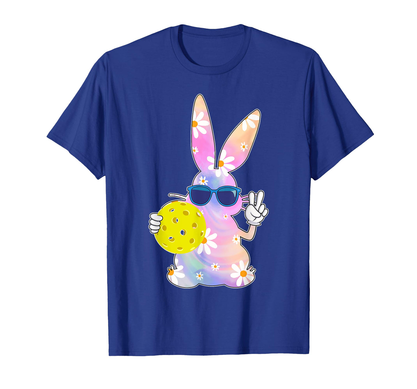 Groovy Cute Easter Bunny Pickleball Easter Day Boys Girls T-Shirt