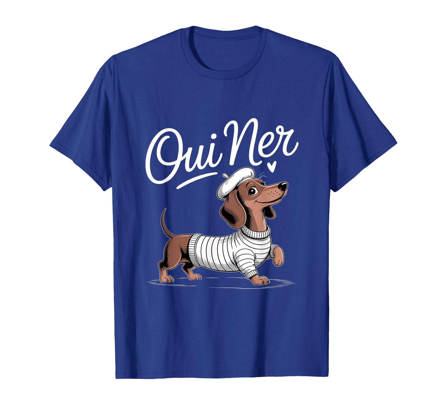 Oui Ner Dachshund Wiener Dog Funny French Humor T-Shirt