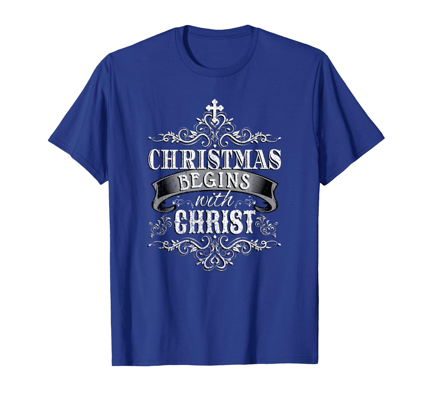 CHRISTMAS BEGINS WITH CHRIST Jesus Birth Christian Bible T-Shirt