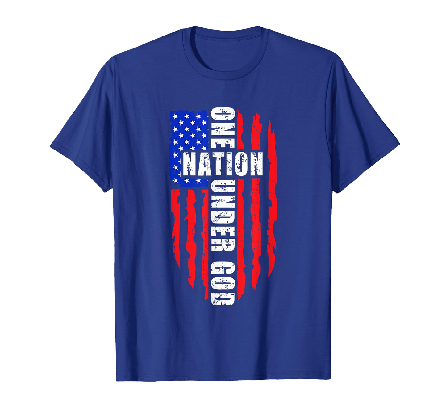 One Nation Under God Jesus Blessed American Flag T-Shirt