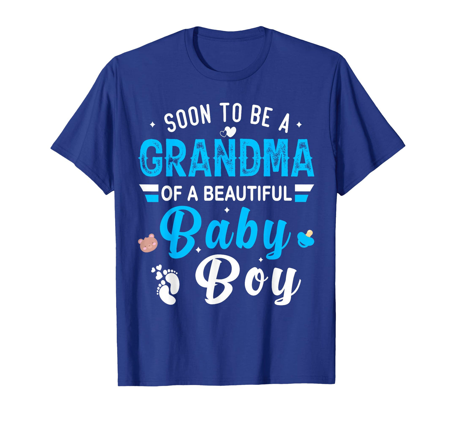 Soon to Be Grandma of a Beautiful Baby Boy gender reveal T-Shirt