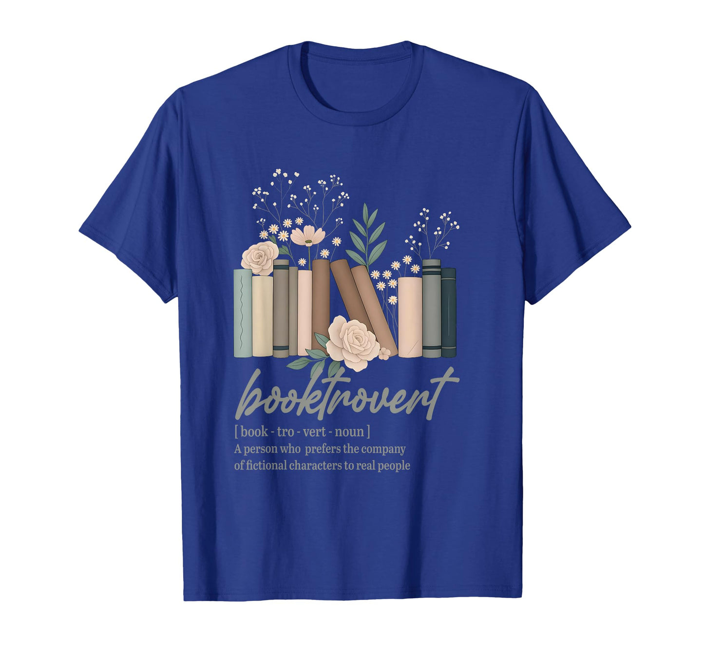 Floral Booktrovert Wildflowers Bookworm Reading Book Lovers T-Shirt