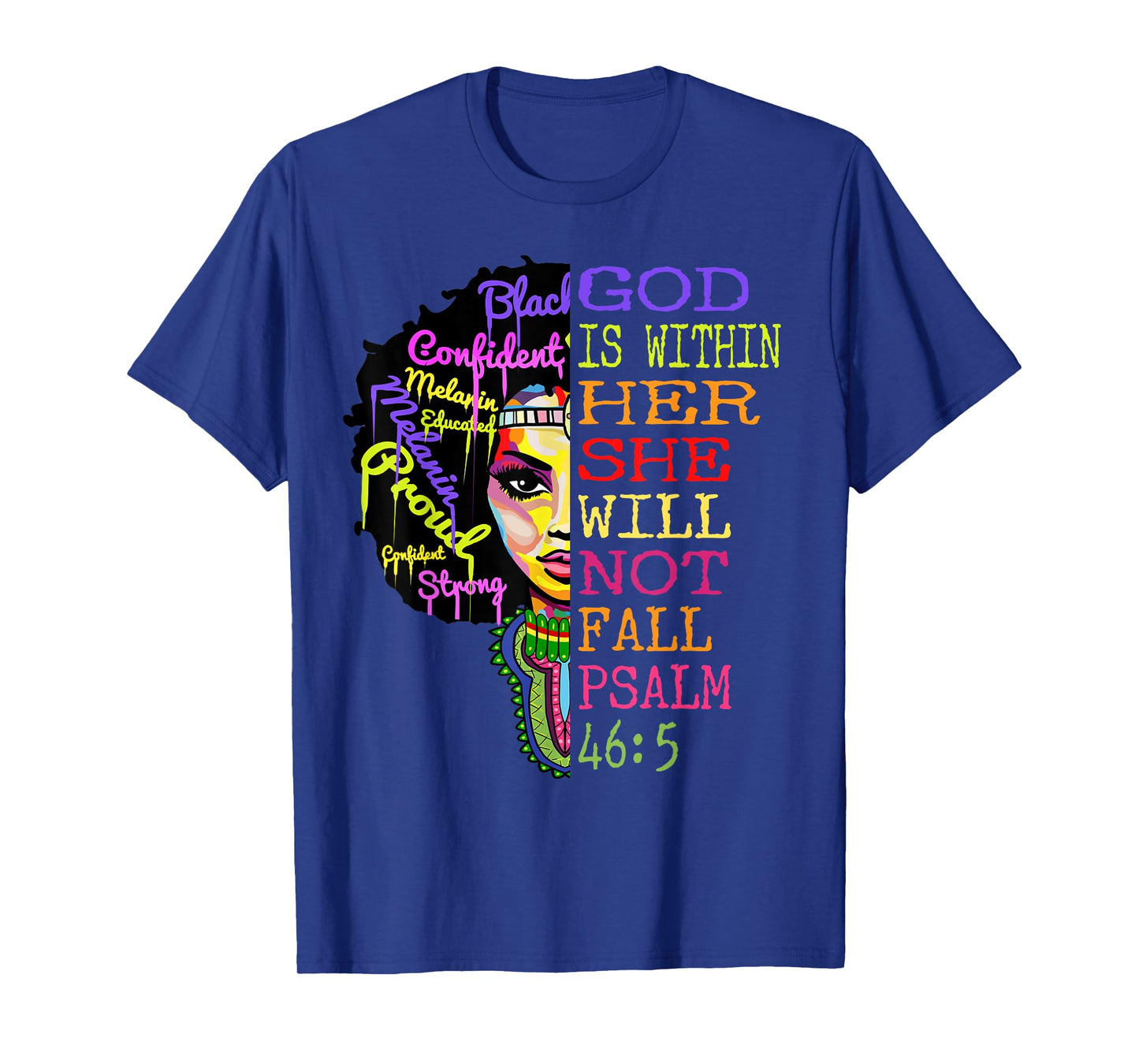 God is Within Her She Will Not Fall Christian Inspirational T-Shirt