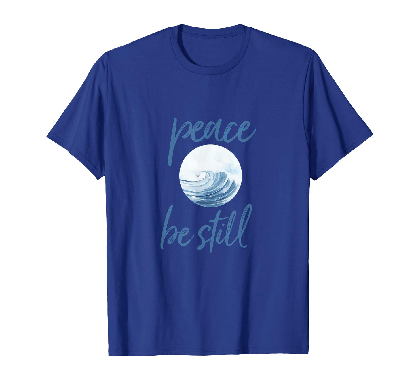 Christian Scripture Peace Be Still Mark 4:39 Ocean Beachwear T-Shirt