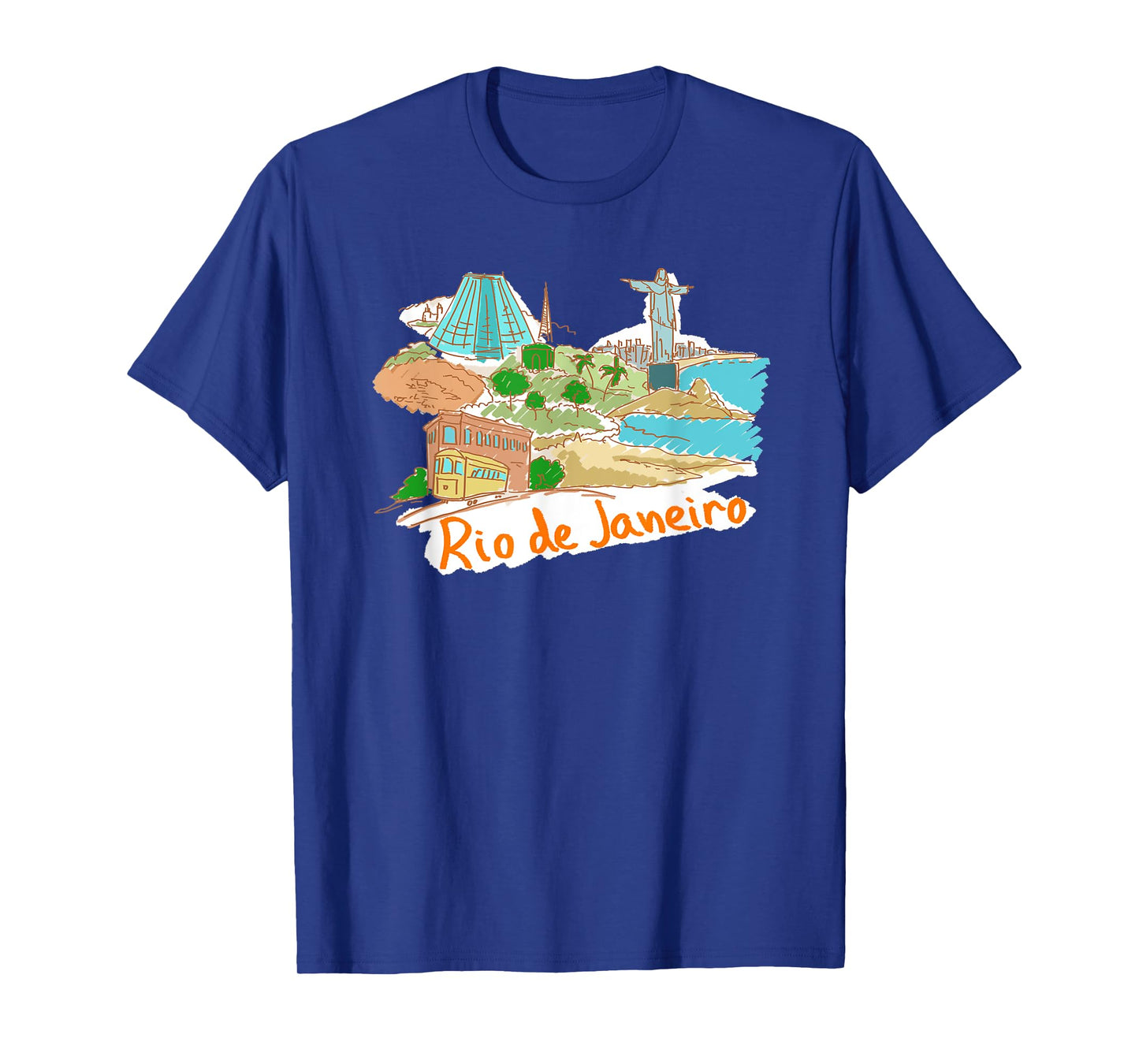 Rio De Janeiro Beach Christ the Redeemer T-Shirt for Men Women Girls Kids