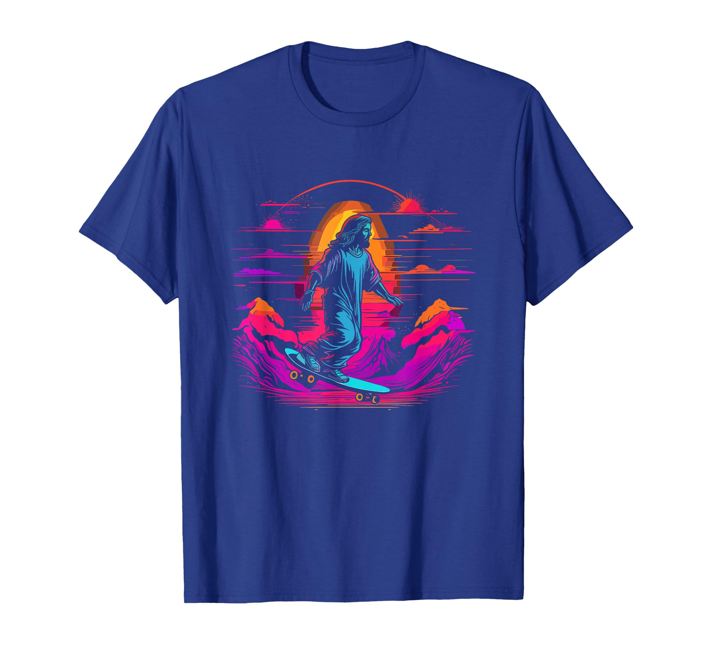 Jesus Christ Skateboarding - Retro Christian Skateboard T-Shirt