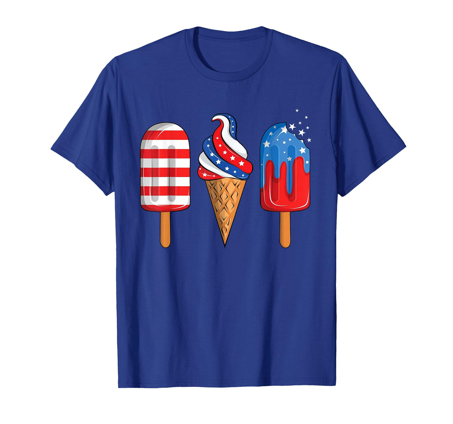 4th Of July Popsicle Red White Blue American Flag Patriotic T-Shirt