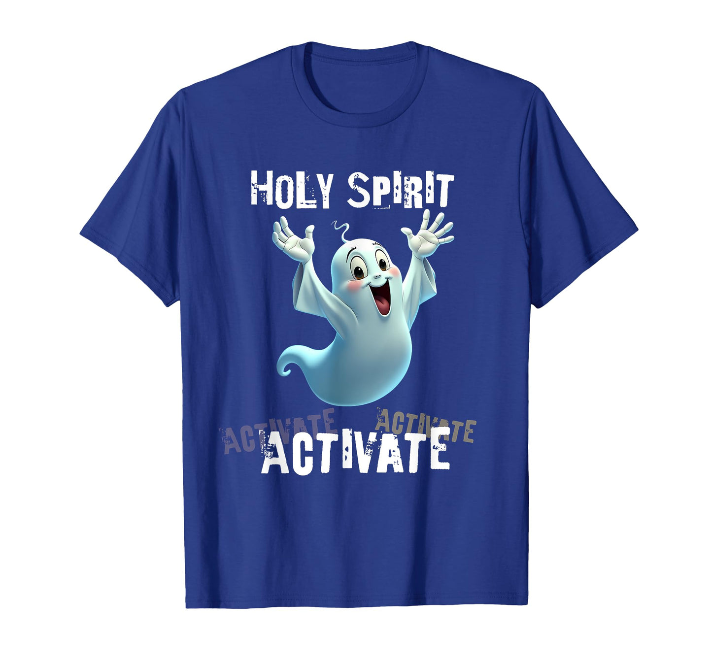 Holy Spirit Activate Meme | Funny Christian Cartoon Ghost T-Shirt