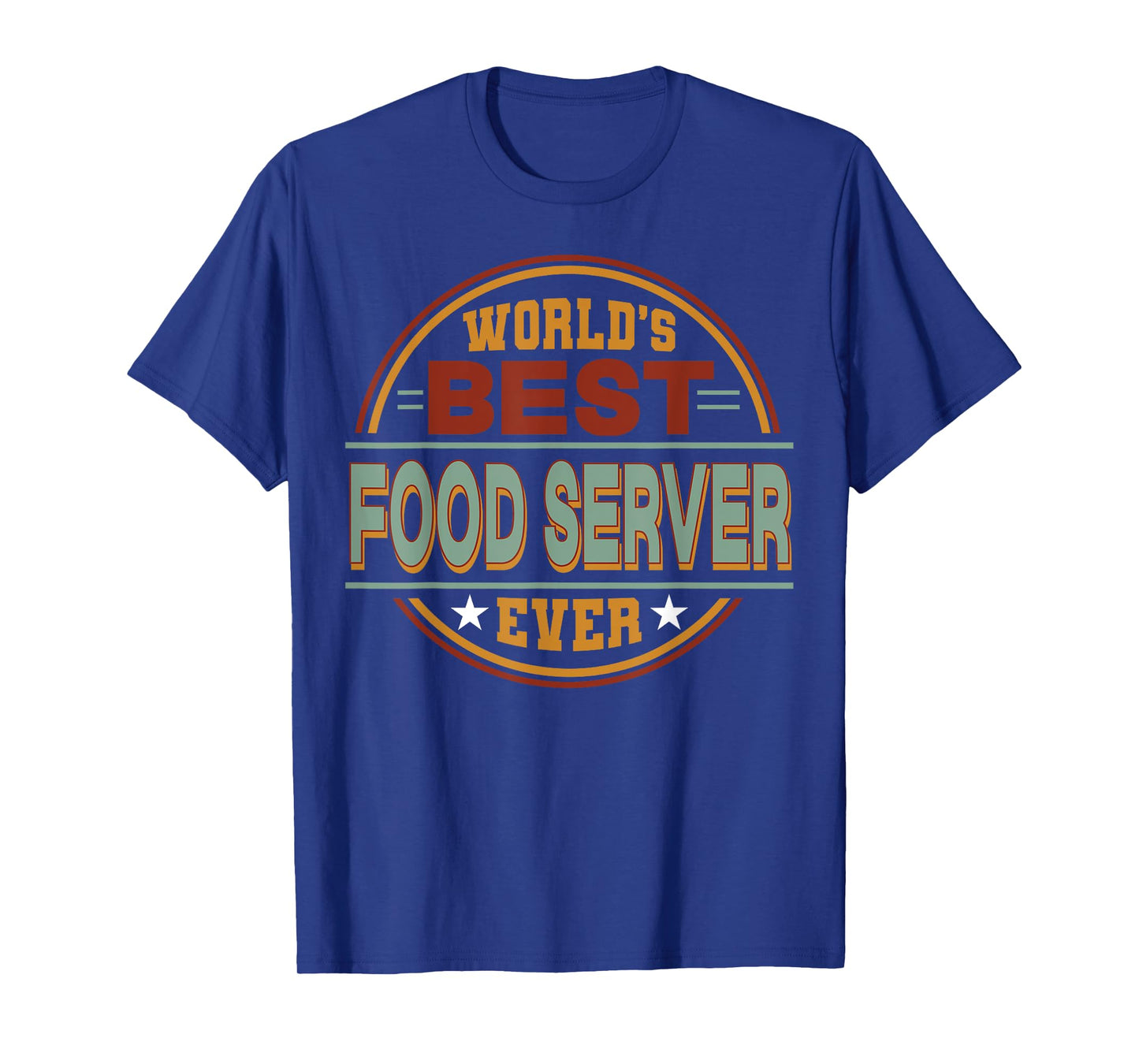 Retro Badge Worlds Best Food Server T-Shirt