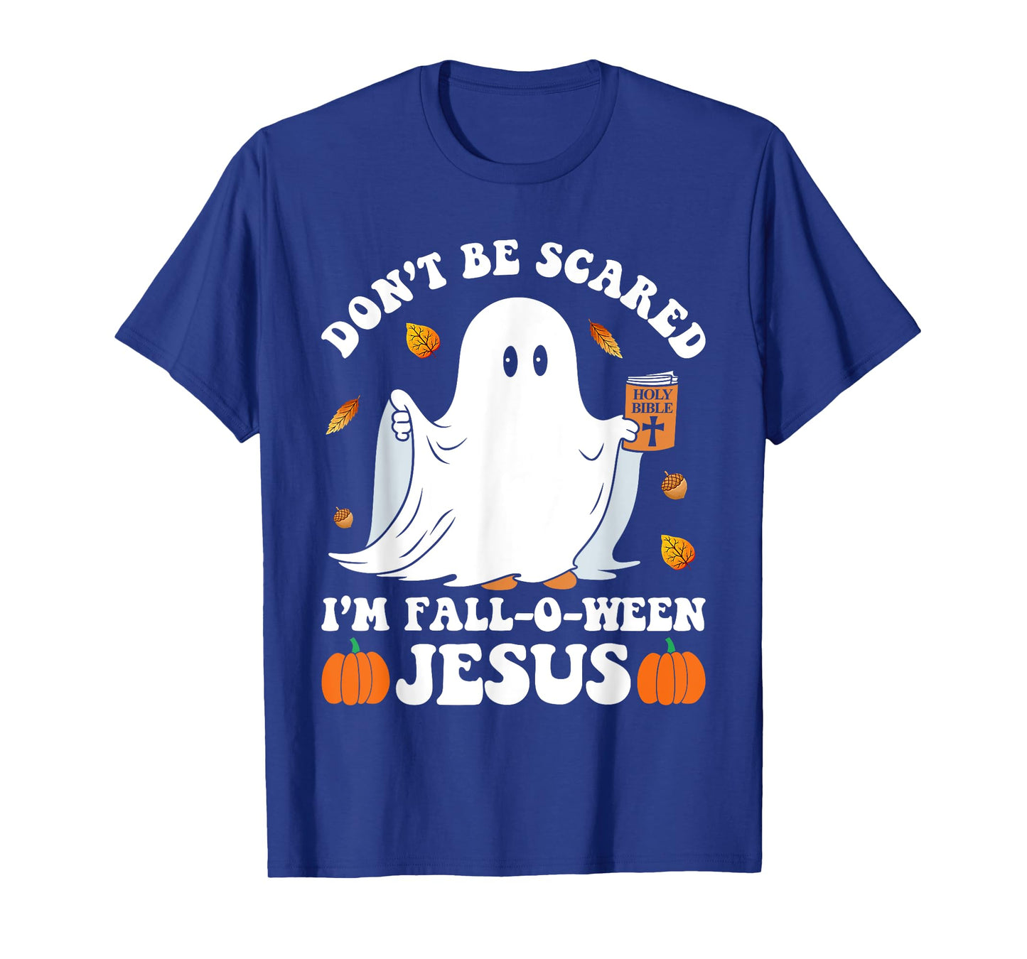 Cute Ghost Christian Halloween Fall-O-Ween Jesus Pumpkin T-Shirt
