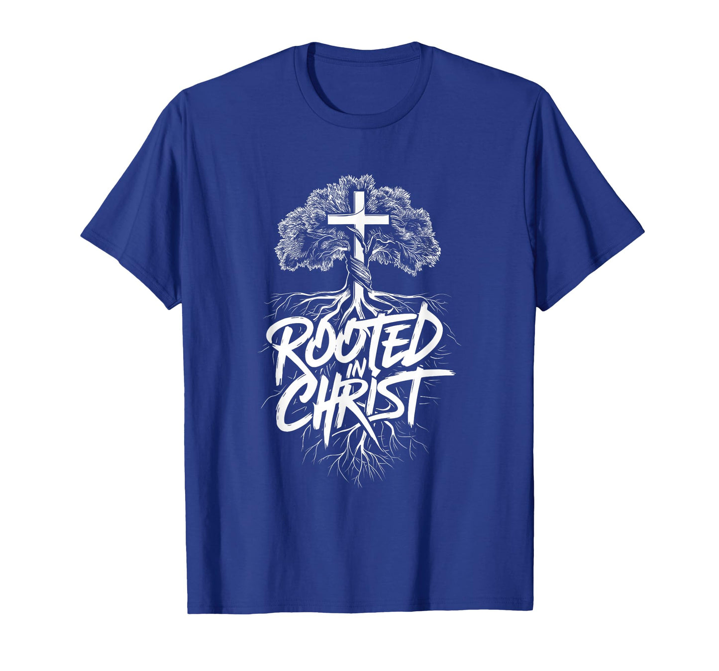 Jesus and God Believers Brand Rooted in Christ Faith Christian Religious T-Shirt, Small, Black