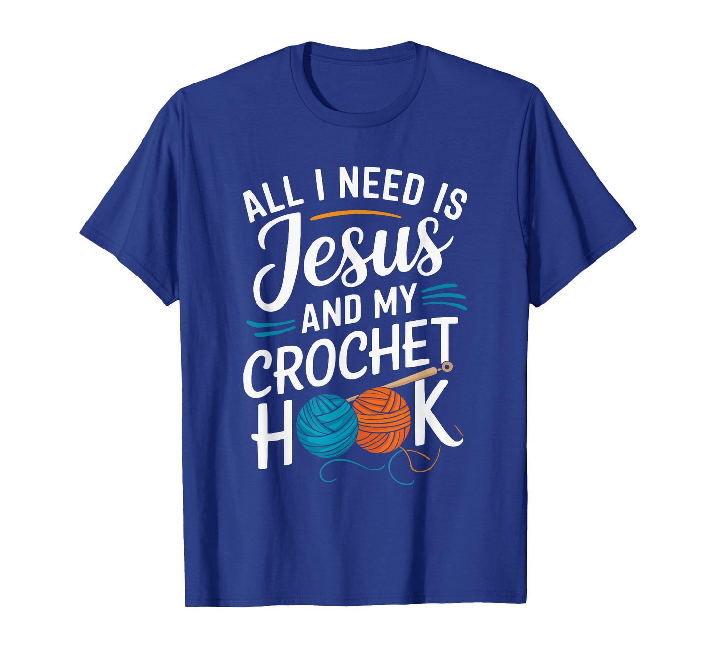 Knitting Jesus Christ Religion Christian Crochet T-Shirt