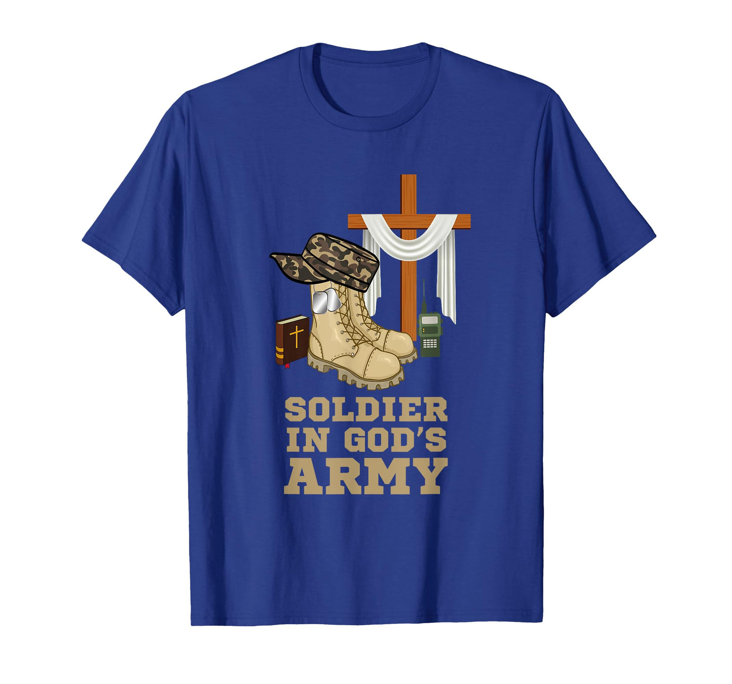 Christian Soldier In God's Army Military Jesus Christ Cross T-Shirt