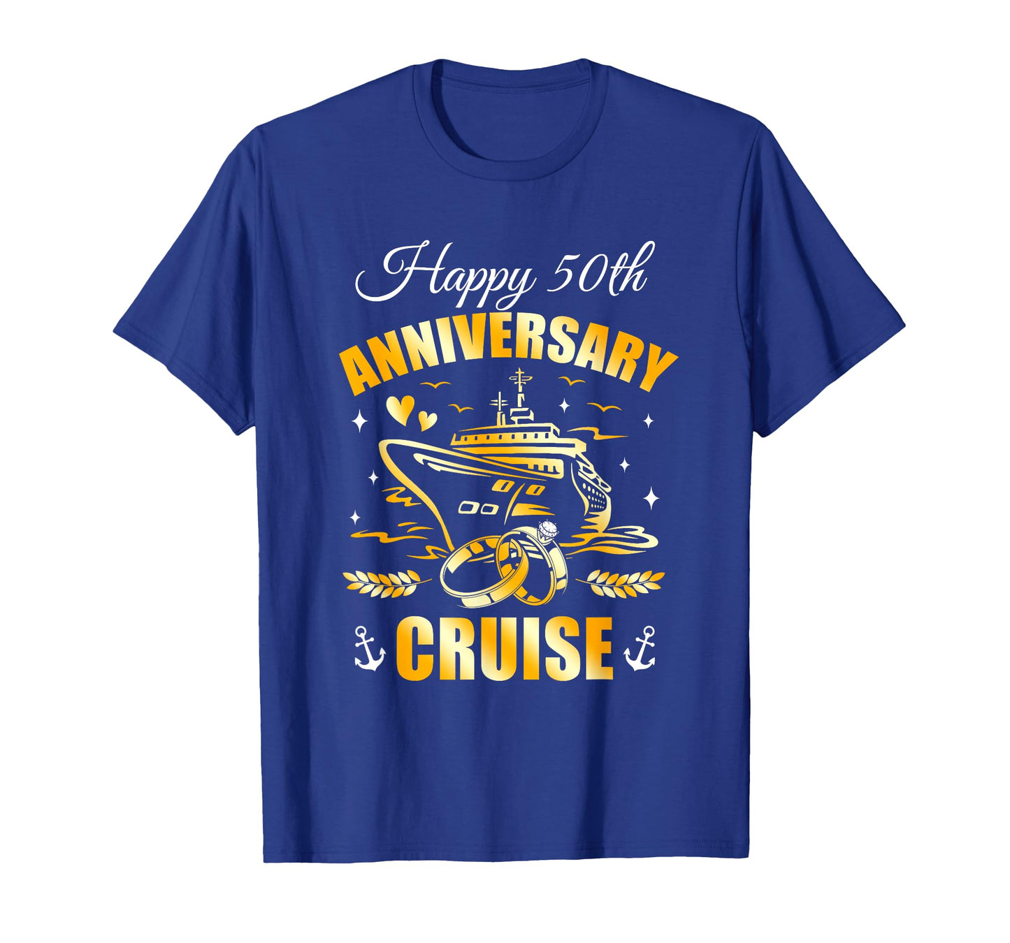 Happy 50Th Anniversary Cruise Wedding Matching Husband Wife T-Shirt