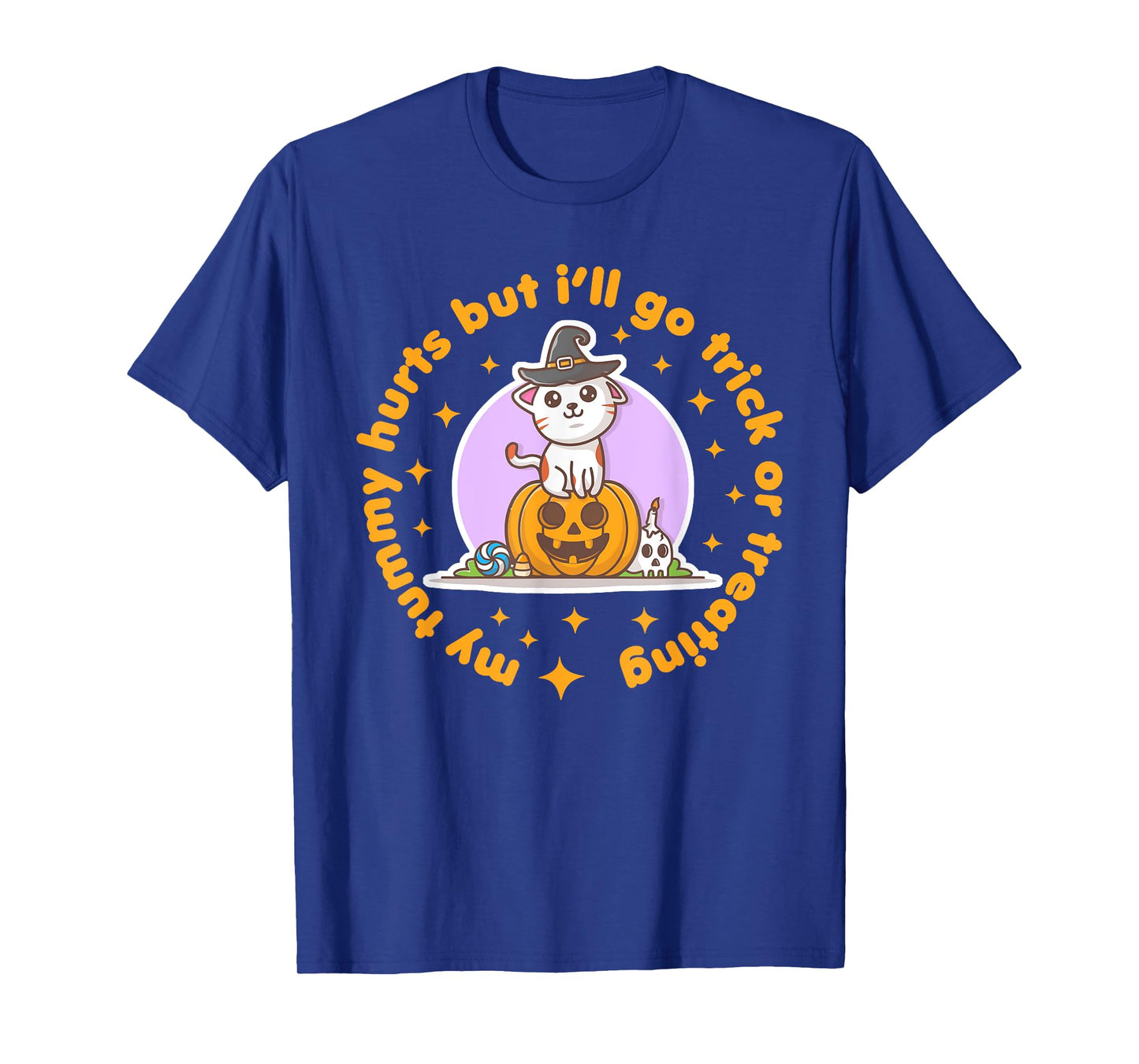 My Tummy Hurts Funny Halloween Cute Kawaii Trick or Treat T-Shirt