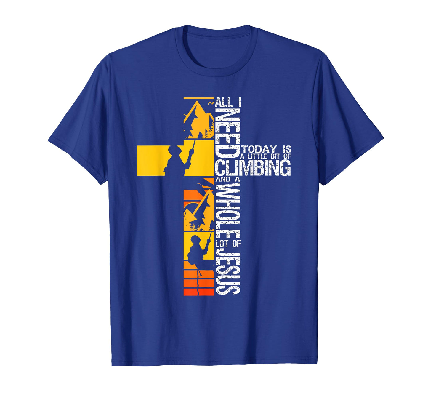 Climbing Jesus Is My Rock Christian Rock Climber Boulderer T-Shirt