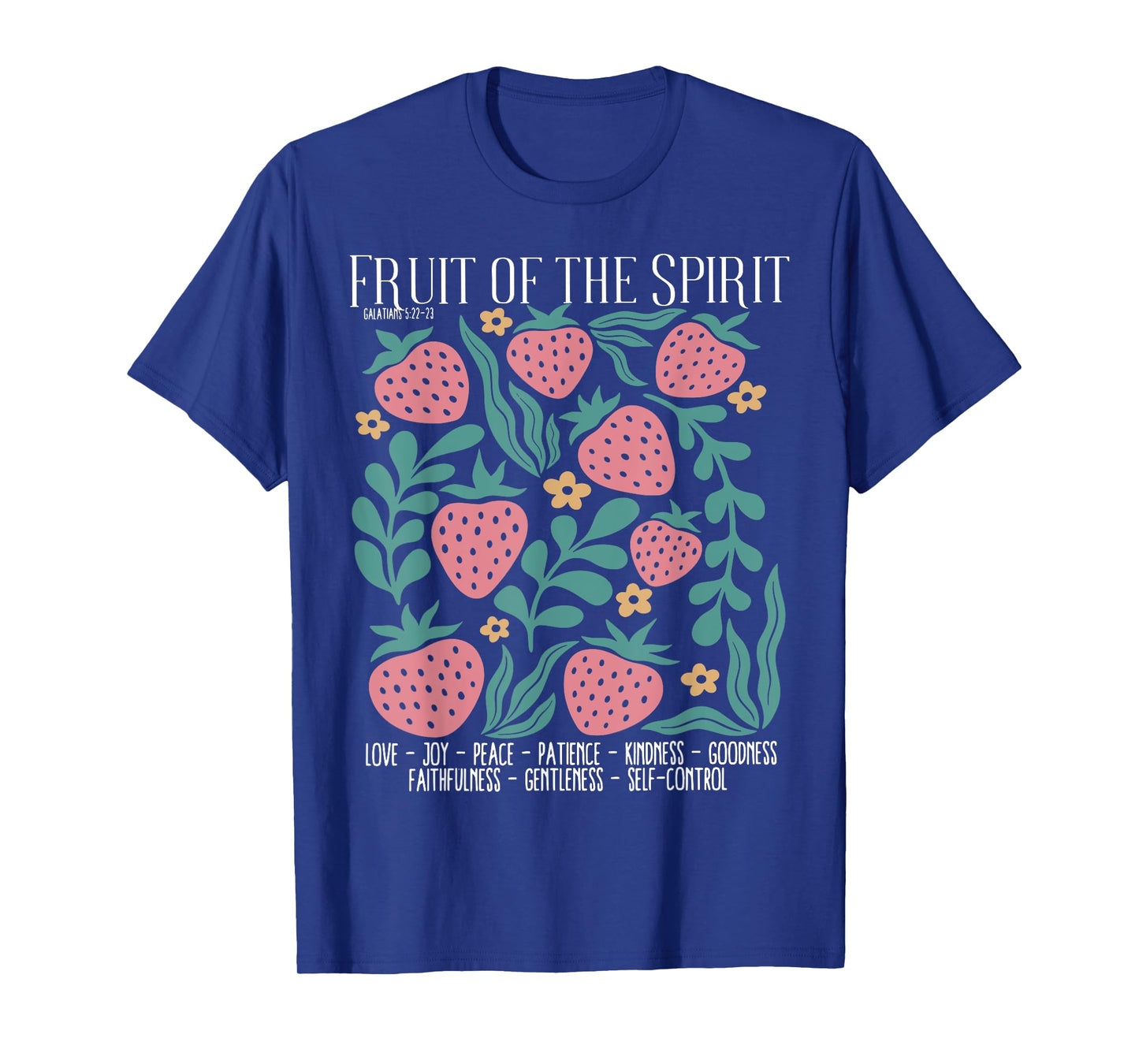 Retro Fruit Of The Spirit Strawberry Bible Verse Christian T-Shirt