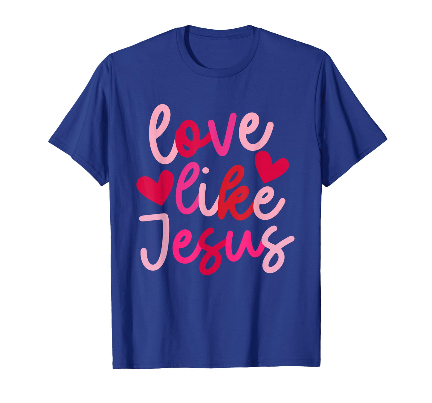 IZI POD Retro Love Like Jesus Coquette Heart Bow T-Shirt, Unisex-Adults, Black, Small, Short Sleeve, Valentine's Day Tee
