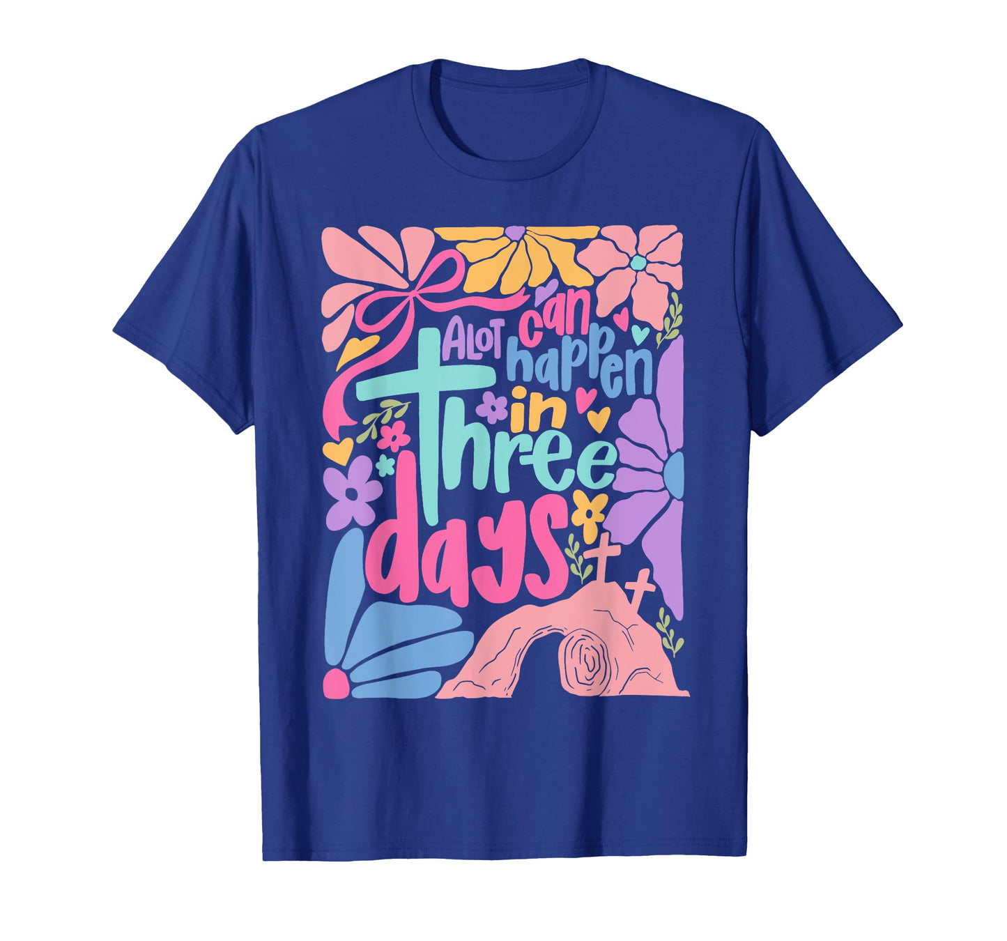 Boho Coquette Alot Can Happen in Three Days Christian Easter T-Shirt