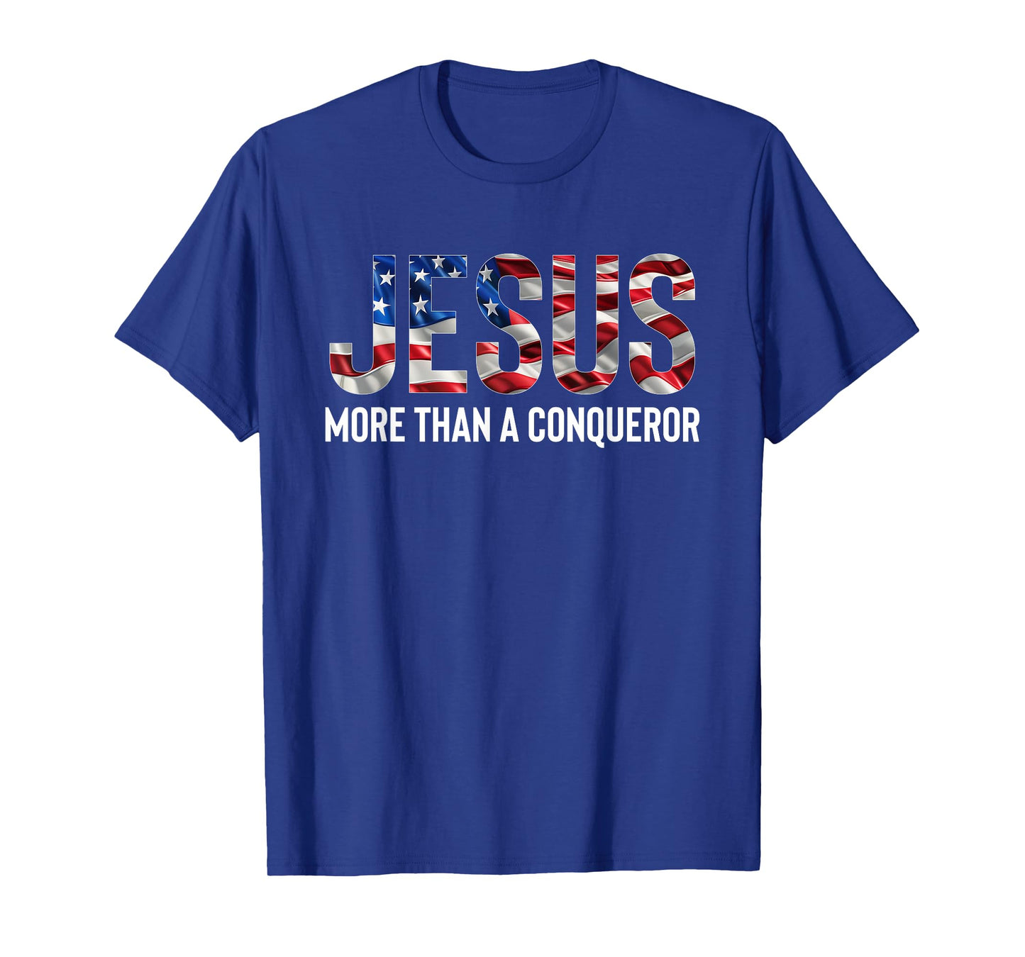 Jesus More Than A Conqueror American Flag Vintage T-Shirt