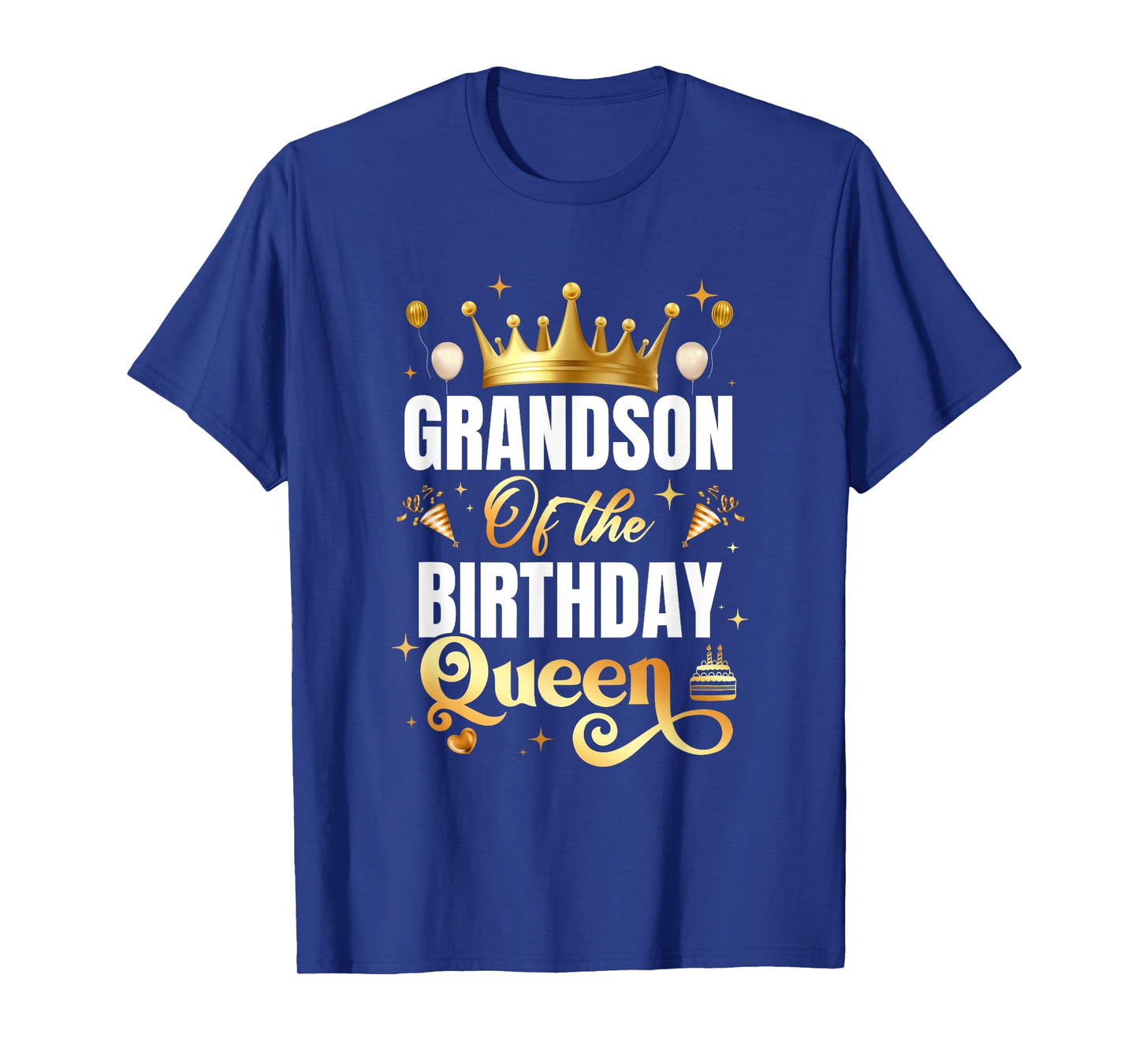 Grandson Of The Birthday Queen Funny Matching Birthday Party T-Shirt