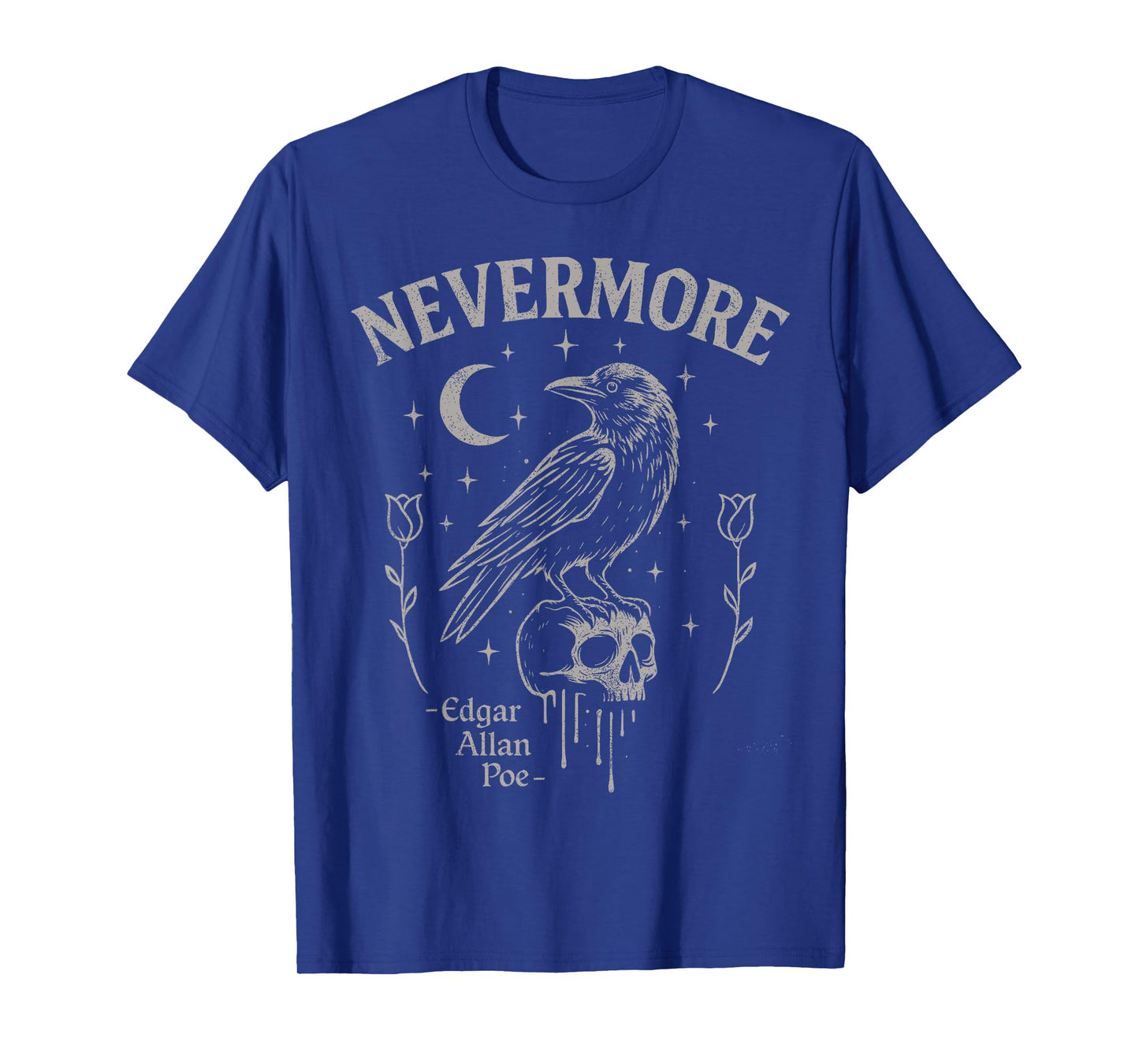 Nevermore Raven Skull Art, Gothic Edgar Allan Poe T-Shirt
