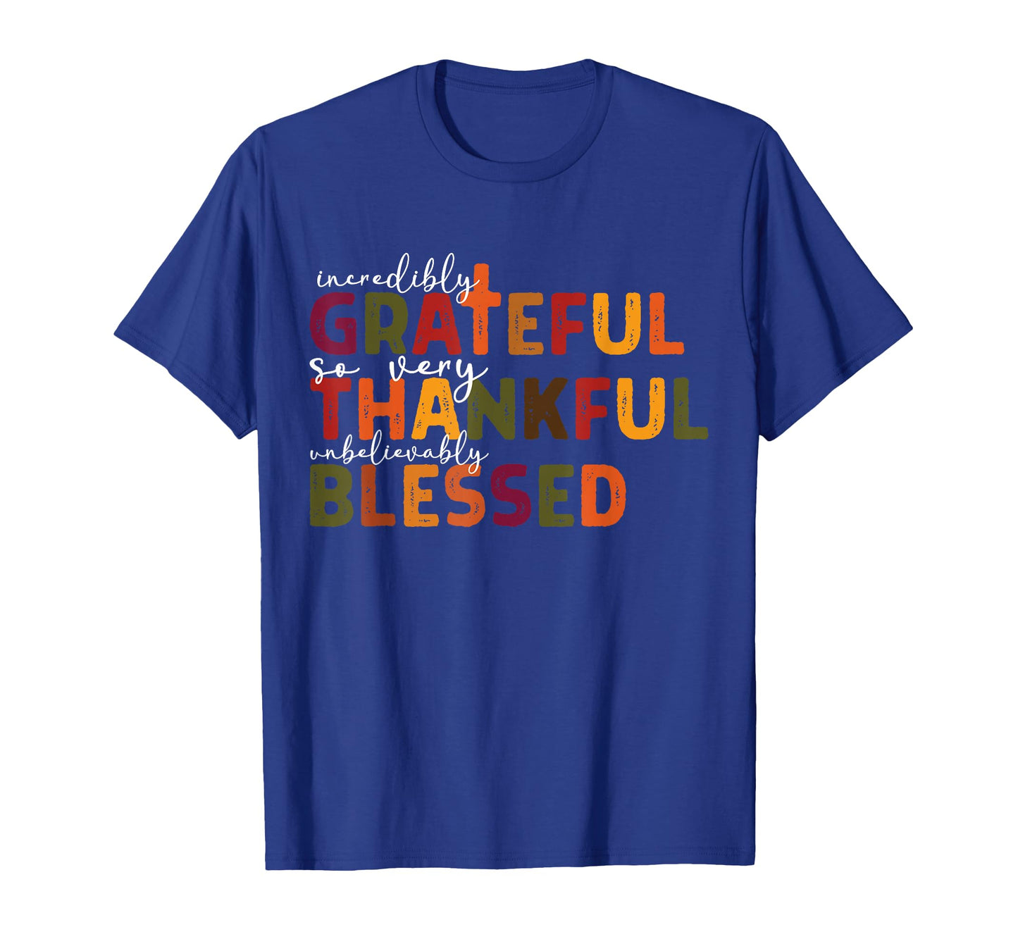 Thankful Grateful Blessed Christian Religious Thanksgiving T-Shirt