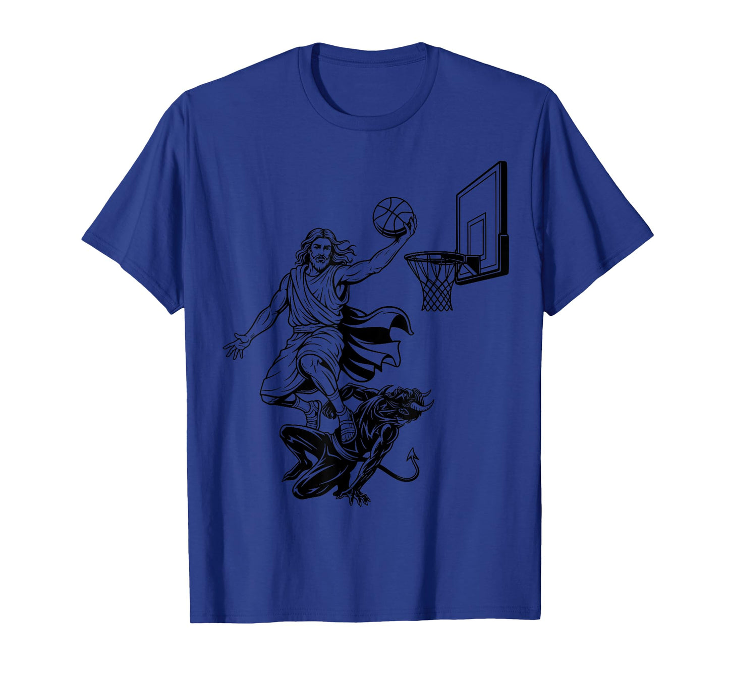 Jesus Dunking Funny Christian Religious SPRITUAL Basketball T-Shirt