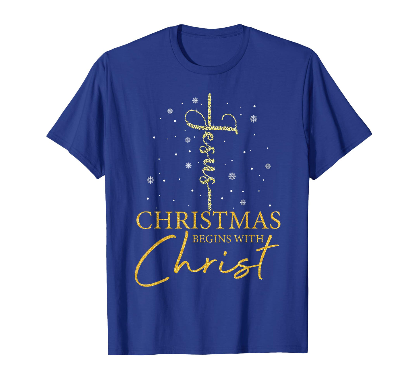 Christmas Begins With Christ Christian Jesus Xmas Pajamas T-Shirt