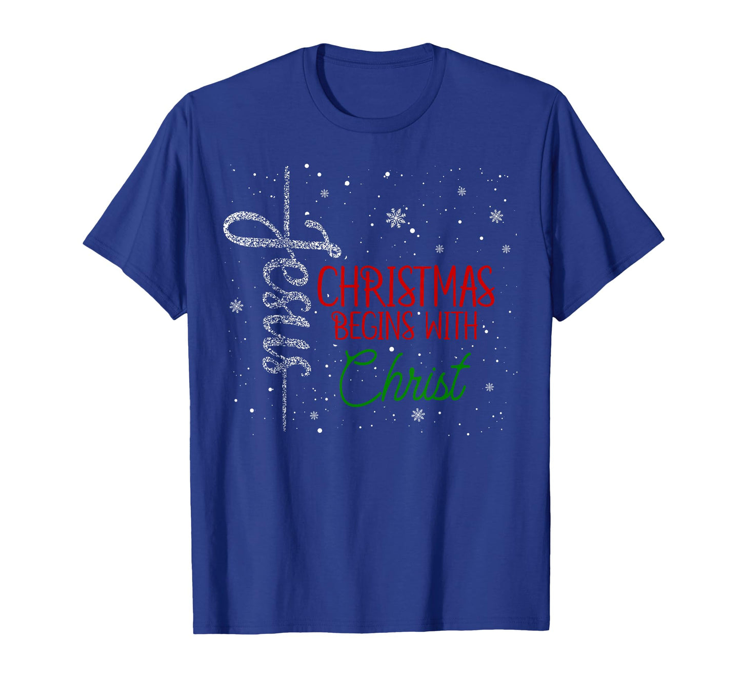 Christmas Begins With Christ, Christian Religious T-Shirt