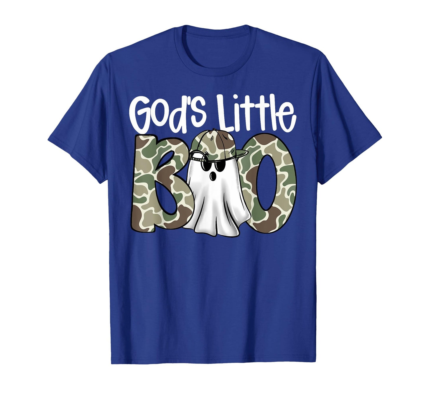 God's Little Boo Camo Ghost Christian Halloween Boys Kids T-Shirt