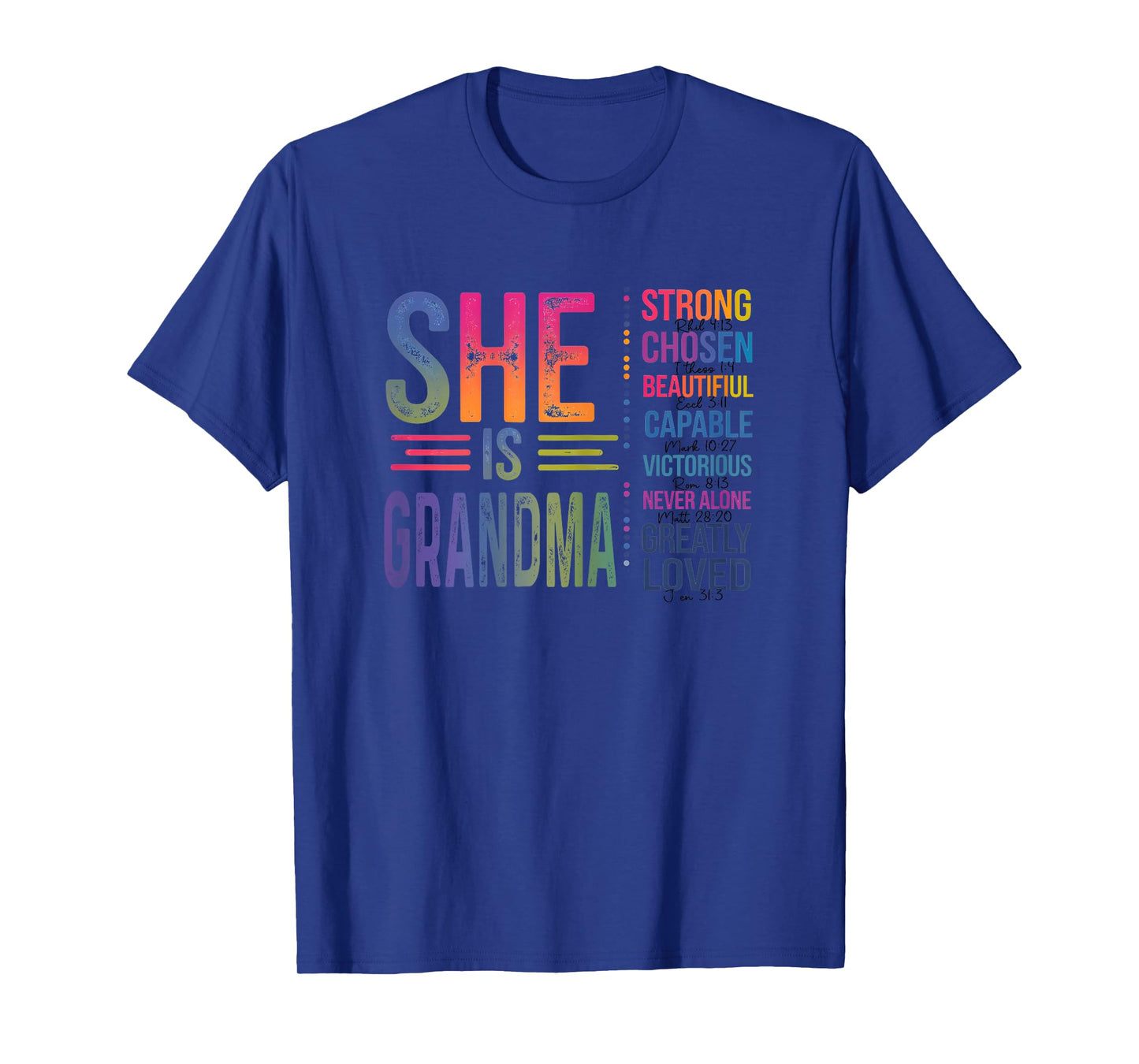 She Is Grandma Christian Mothers Day Jesus Nana Religious T-Shirt