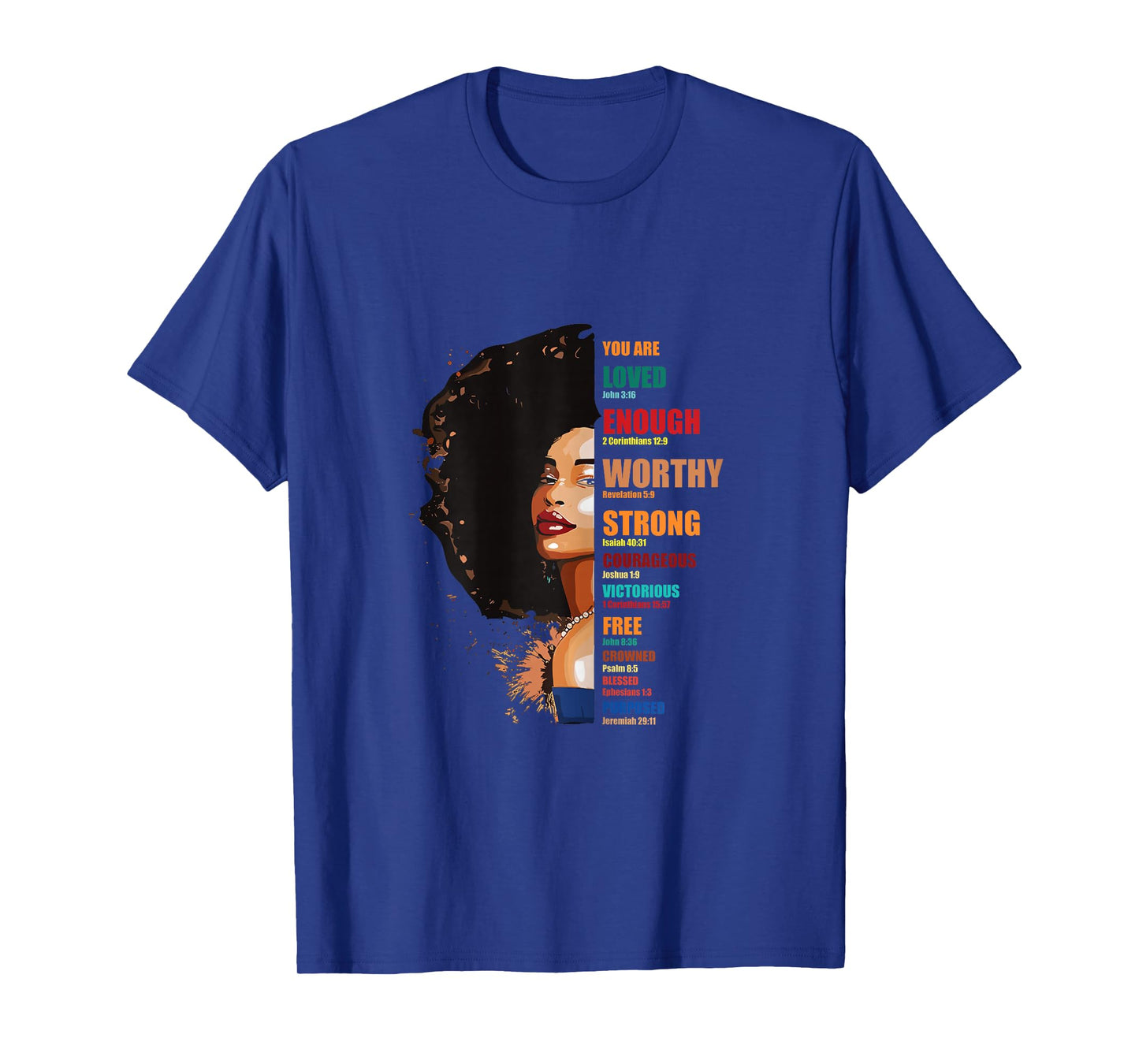 Biblical Affirmations Afro Black Women Christian Faith Gift T-Shirt