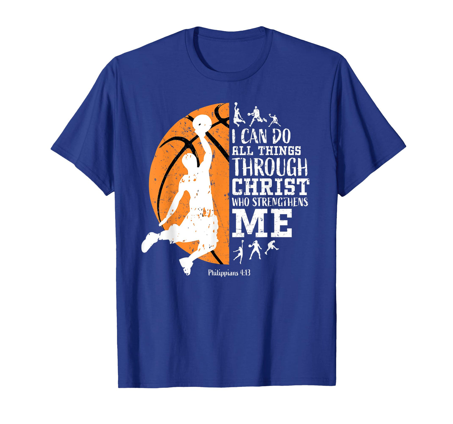 Basketball Shirts Men Boys Philippians 4:13 Gifts Tee Kids T-Shirt