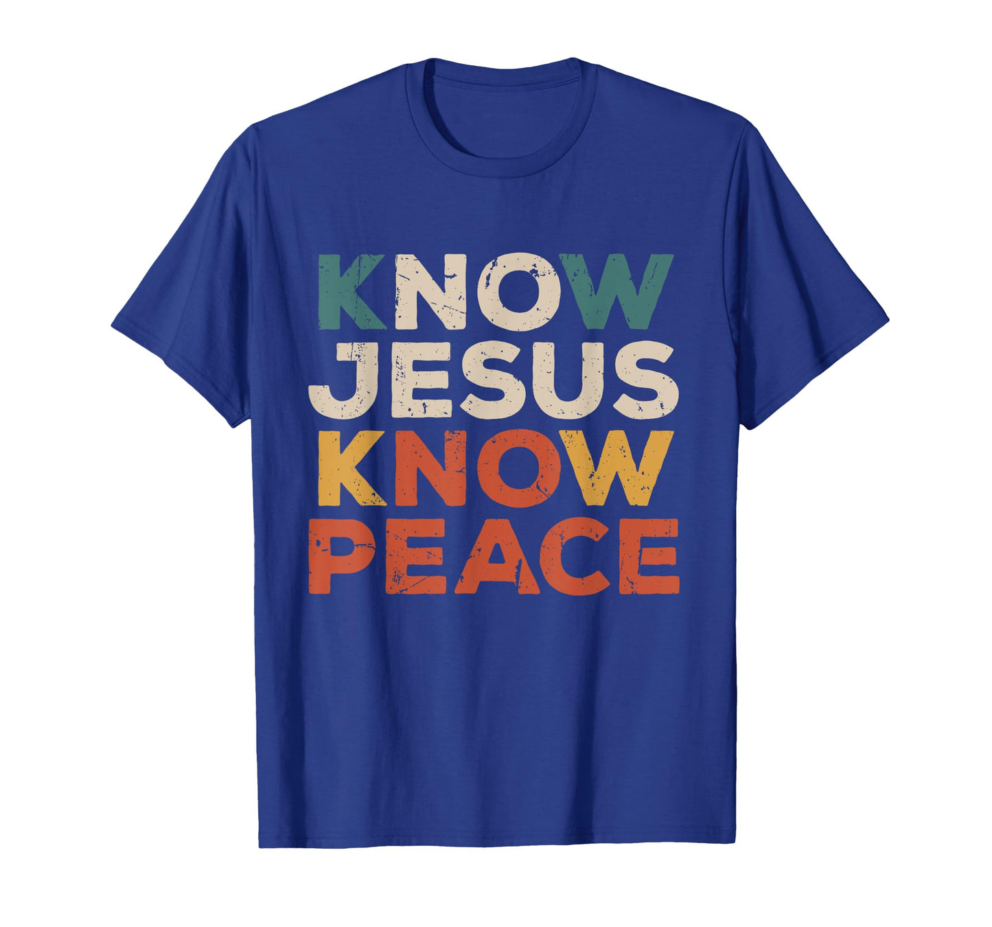 Know Jesus Know Peace Retro Christian Faith Church Religion T-Shirt