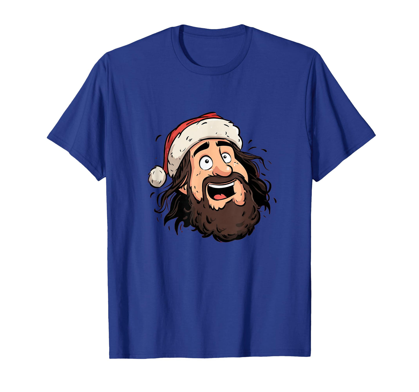 Funny Christ Face with Santa Claus Hat for Jesus & Believer T-Shirt