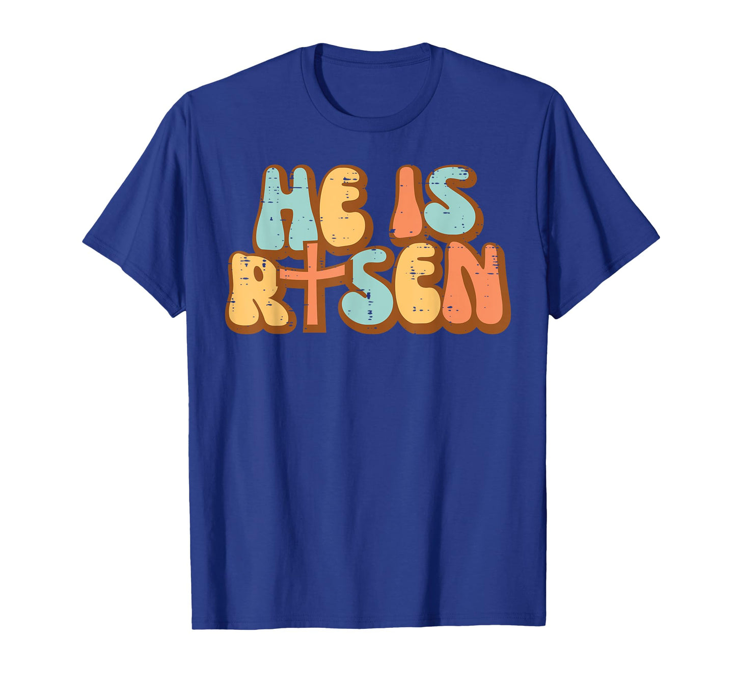 Easter He Is Risen Retro Resurrection Groovy Men Women Kids T-Shirt