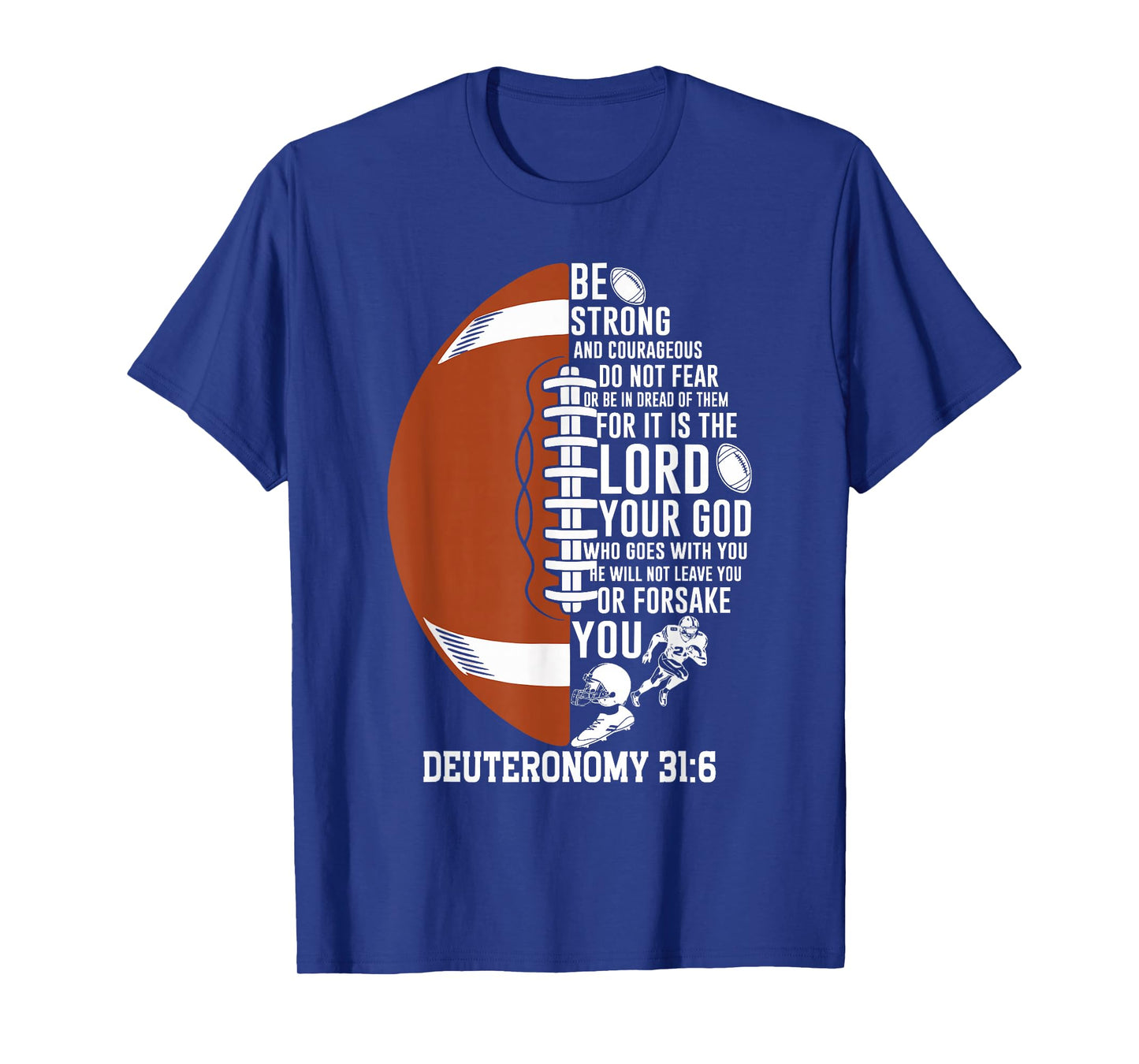 Christian Football Encouragement Bible Verse T-Shirt