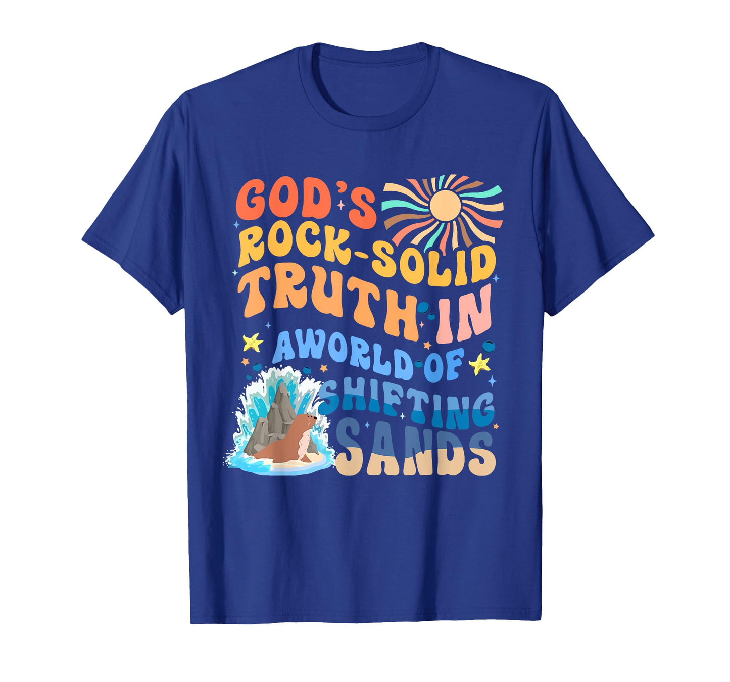 God's Rock Solid Breaker Rock Beach VBS 2024 Christian T-Shirt