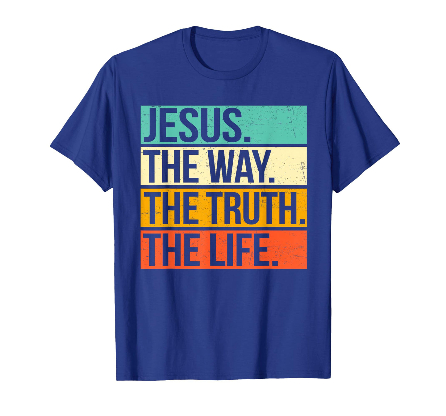Retro Jesus The Way Truth Life Christians Bible T-Shirt
