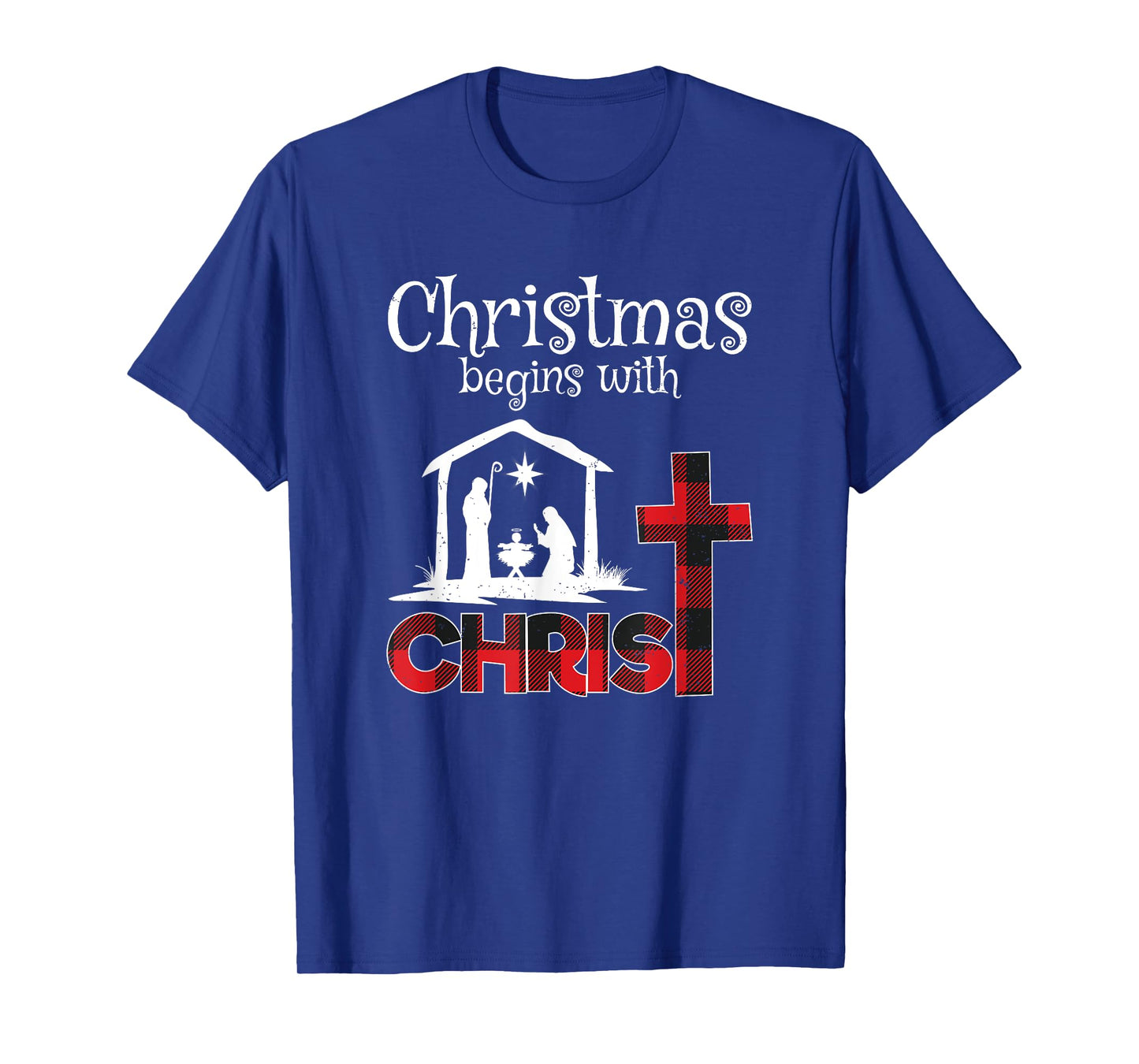 Christmas Begins With Christians Buffalo Plaid T-Shirt